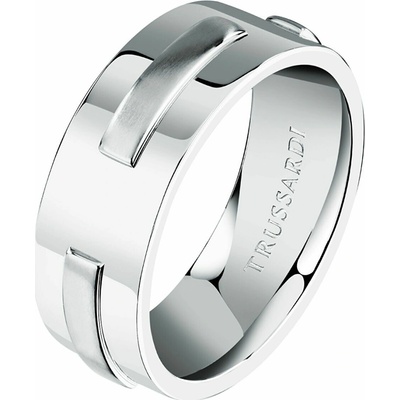 Trussardi oceľový prsteň pre mužov T Steel TJAXV420