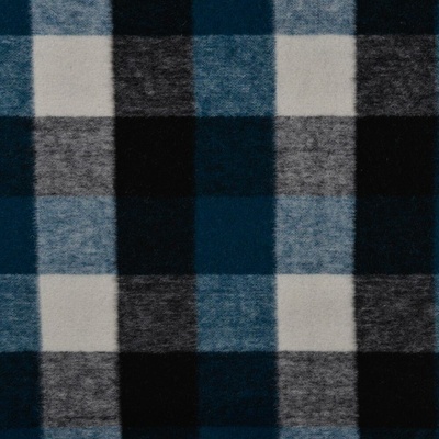 Strima Brushed Check Friday - piesková/petrolejová