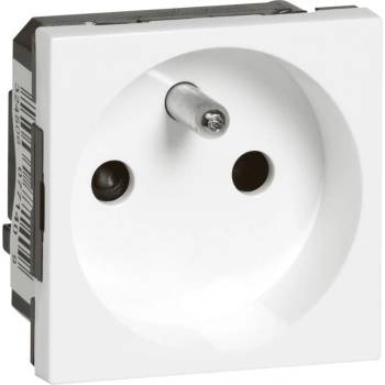 Image 1 of Legrand Контакт ФРЕНСКИ стандарт автоматични клеми 2 мод. цвят бял Mosaic - 077140 (077140)