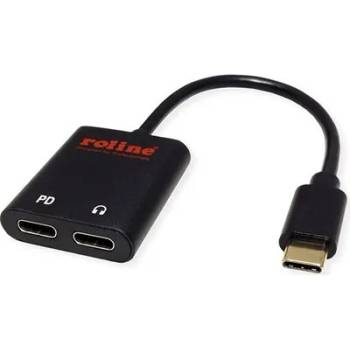 Image 1 of Roline Adapter USB C - 2xC, Audio + PD (12.03.3219)