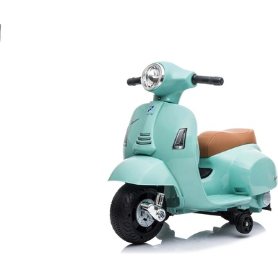 Електрически мотор Vespa GTS, бял, с помощни колела, Лицензиран, 6V Батерия, 30