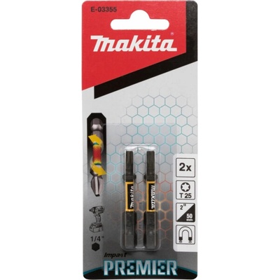 Makita torzní bit řady Impact Premier E form T25 50mm 2ks E 03355