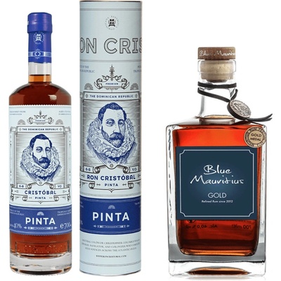 Blue Mauritius Gold Rum 40% 0,7 l a Ron Cristóbal Pinta 6-8y 40% 0,7 l (set)