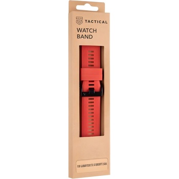 Tactical Силиконова каишка за Garmin Fenix 5X / 6X / 7X, QuickFit - 26mm - Червена KP26391 (26391)