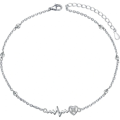 Olivie Stříbrný řetízek na nohu tlukot srdce 7116 – Zboží Mobilmania