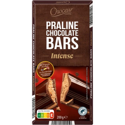 Choceur Praline Chocolate Bars Intenze 200 g