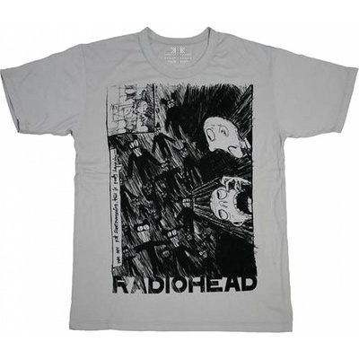 Radiohead tričko Scribble Organic Grey