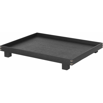 ferm LIVING Servírovací podnos BON 47x36cm černá dřevo