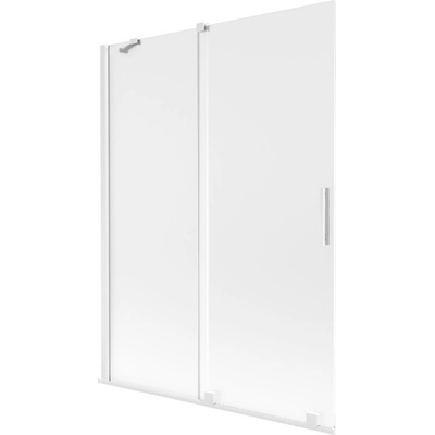 Mexen Velar двукрилен плъзгащ се параван за вана 130 x 150 см, матиран, бял - 896-130-000-31-20 (896-130-000-31-20)