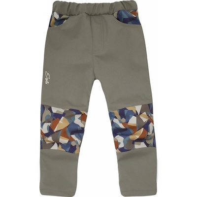 Esito Dětské softshellové kalhoty DUO Geometrics béžová