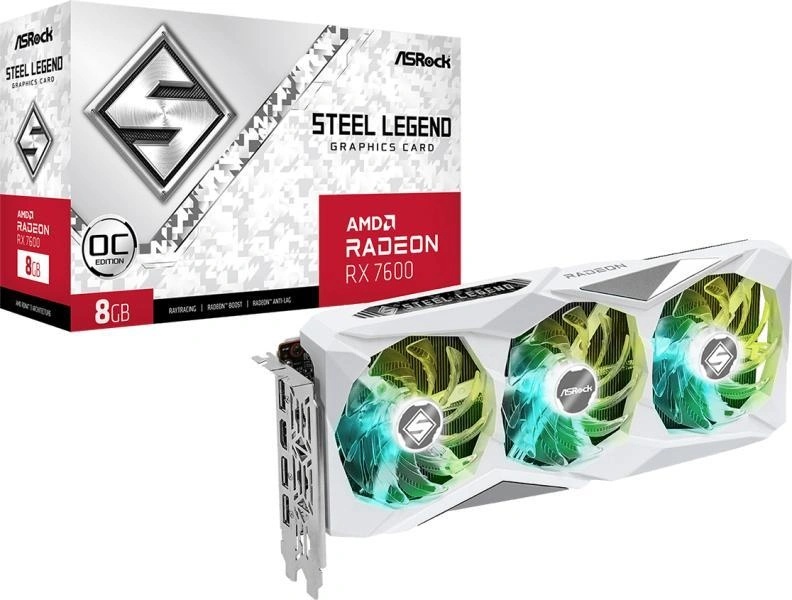 ASRock RX 7600 Steel Legend 8GB OC (RX7600 SL 8GO)