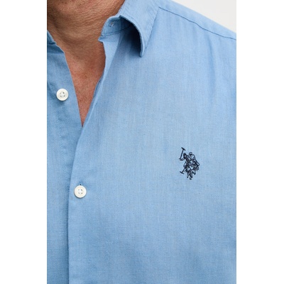 U. S. Polo Assn U. S. Polo Assn. риза мъжка с памук LINEN BLEND LS (MUP3248.)