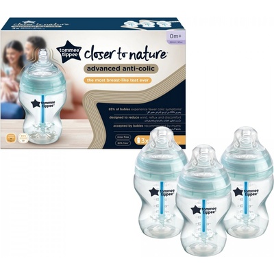 Tommee Tippee Kojenecká láhev C2N anticolic 3ks 422746TT 260ml