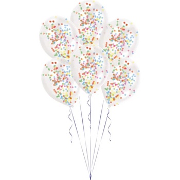 Image 1 of Amscan Латексови балони с конфети микс 6 бр