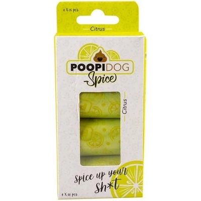 DUVO+ Sáčky na exkrementy s vůní citrusů 4 x 15 ks 32 x 19 cm