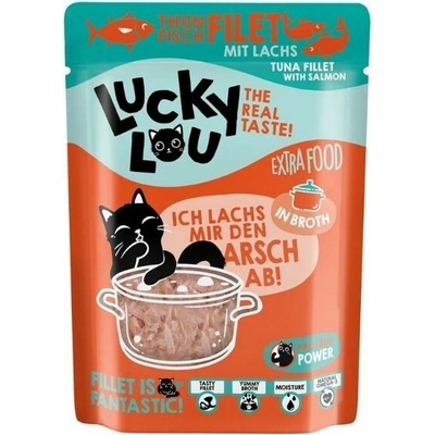 Lucky Lou Extra Food Filet z tuňáka s lososem ve vývaru 70 g