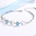 Silenti Jewelry Сребърна гривна "Детелина" - Син