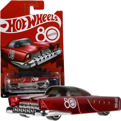 Mattel Hot Wheels Mattel Dream Mobile rubínově červený klasický vůz k 80. výročí Mattel