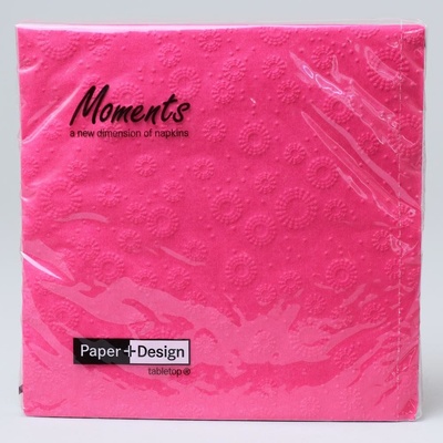 MOMENTS 34016 servítky UNI PINK 40X40CM