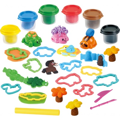 Playgo Plastelína safari 6x56g