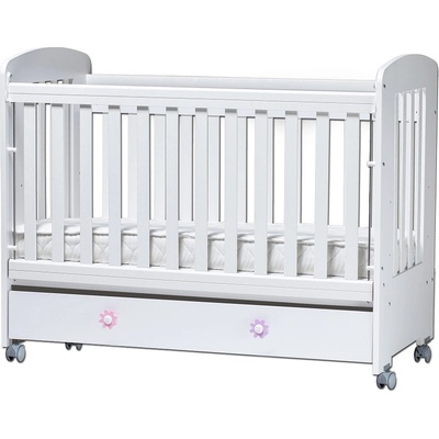 Дейзи Н Бебешка кошара Клео 60/120 подвижна решетка бяла