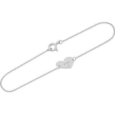 Eppi Zlatý srdcový s gravírem a diamantem Ming BR41184