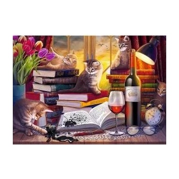Trefl Puzzle - 2000 - Cats Evening Trefl 27126