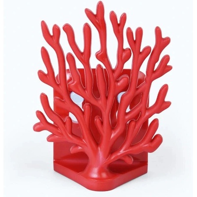 QUALY DESIGN Držák houbičky Coral 10335RD, červený