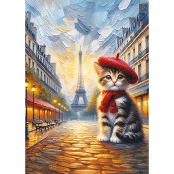 Art Puzzle - Puzzle The Artist Cat in Paris - 260 piese