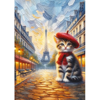 Art Puzzle - Puzzle The Artist Cat in Paris - 260 piese