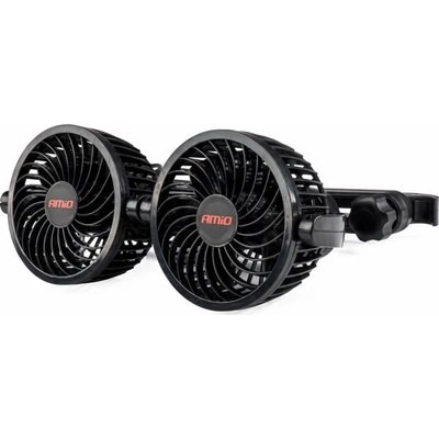 WELLHOX Ventilátor do auta pre opierku hlavy s USB nabíjačkou 2x4" 12V