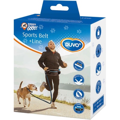 Duvo Plus Jogging belt with leash - Колан с повод за кучета за спорт, 140x4x13 см