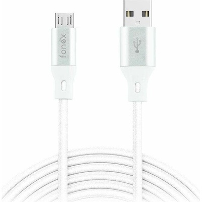 Fonex USBMICROFCFW dátový USB/Micro USB 10 W, 1m, bílý