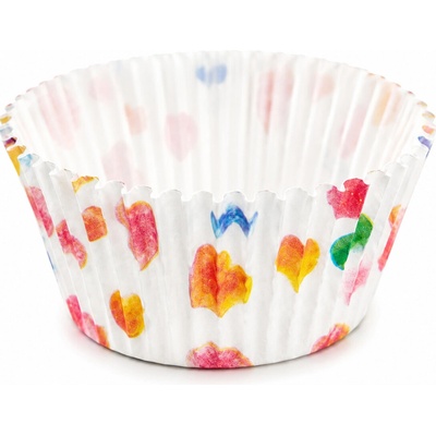 Cake star papírové košíčky na muffiny a cupcakes barevné 50x30 mm 100ks vzor 8