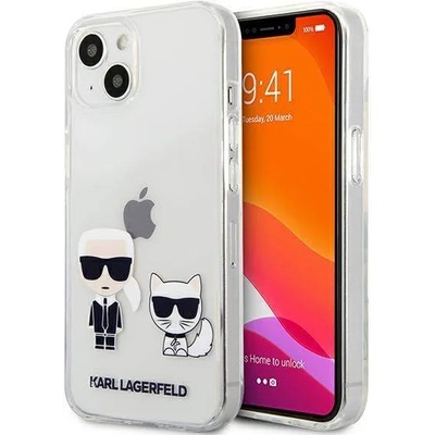 KARL LAGERFELD Karl & Choupette Case - дизайнерски кейс с висока защита за iPhone 13 (прозрачен)