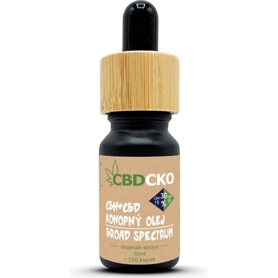 CBDčko konopný olej 15% CBN + 15% CBD broad spectrum 30% 10 ml