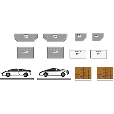 JC Wings Cargo Container Set Fedex 1:400