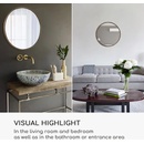 Image 1 of Casa Chic Fournier Стенно огледало с метална рамка, кръгло 58, 8 x 58, 8 см (EL-MIR-MET-60X60-GLD) (EL-MIR-MET-60X60-GLD)