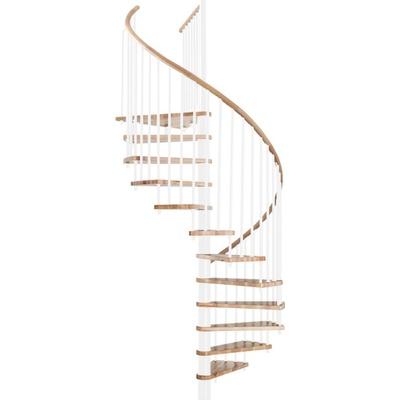 Minka STAIRS Kombinované točité schodiště Spiral Wood buk/bílá pr. 140 cm