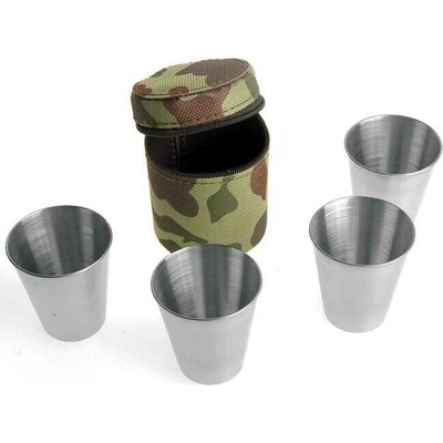 TMN Nerezové panáky v maskáčovém pouzdře 80 ml