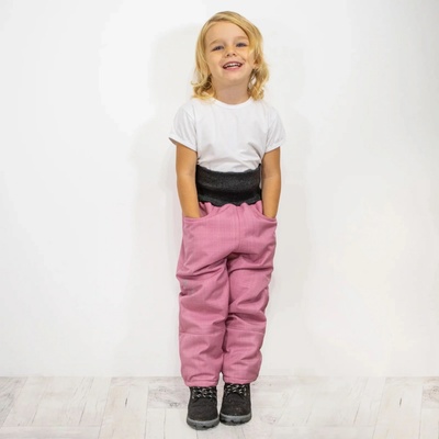 Esito Dětské softshellové oteplovačky Antique pink antique pink