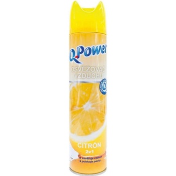 Q Power 2v1, osviežovač vzduchu citrón 300 ml