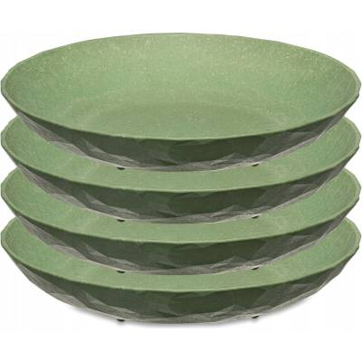 HLUBOKÝ TALÍŘ na polévku, průměr 22 cm, plastový, zelený KOZIOL x4