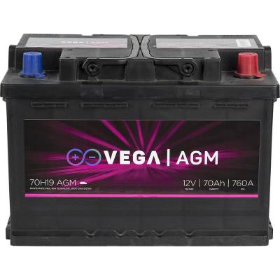 Акумулатор Vega AGM 12V 70Ah 760A R+ (70H19AGM)