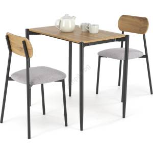 Halmar Tрапезен комплект NANDO 84x54 см сив/кафяв/черен (HA0377)