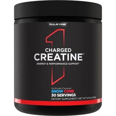 Rule 1 Charged Creatine | Creatine Matrix with Electrolyte & Energy Blends [240 грама] Snowcone