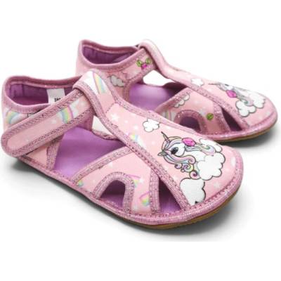 EF Barefoot DETSKÉ PAPUČE EF BAREFOOT 386 - PINK UNICORN