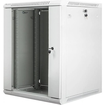 Lanberg rack cabinet 19" wall-mount 15U - 600x600 for self-assembly (flat pack), grey (WF01-6615-10S)