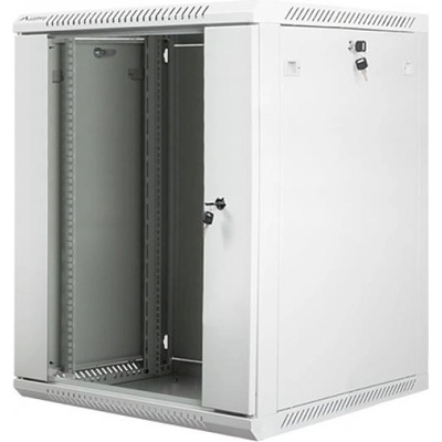 Lanberg rack cabinet 19" wall-mount 15U - 600x600 for self-assembly (flat pack), grey (WF01-6615-10S)