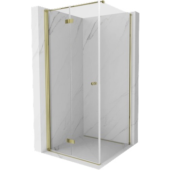 Mexen Mist-F сгъваем душ кабина лява 80 x 80 см, прозрачна, златна - 8A6T-080-080-50-00-L (8A6T-080-080-50-00-L)